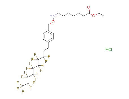 ethyl 7-(((4-(2-perfluoroctylethyl)benzyl)oxy)amino)heptanoate hydrochloride