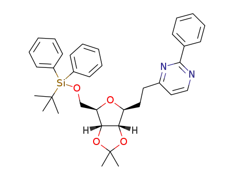 4-[2-(5-O-tert-butyldiphenylsilyl-2,3-O-isopropylidene-1-deoxy-β-D-ribofuranos-1-yl)ethyl]-2-phenylpyrimidine