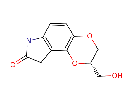 Molecular Structure of 1064662-63-0 ((2S)-2-(hydroxymethyl)-2,3,8,9-tetrahydro-7H-[1,4]dioxino[2,3-e]indol-8-one)