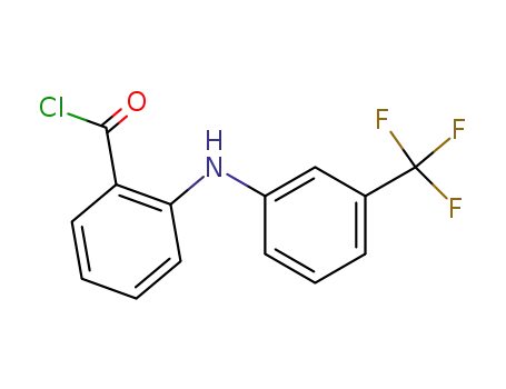 Molecular Structure of 38866-44-3 (Benzoyl chloride, 2-[[3-(trifluoromethyl)phenyl]amino]-)