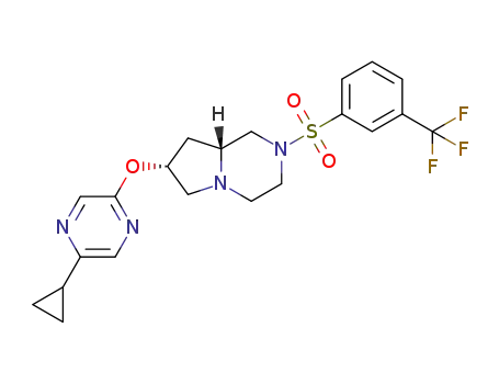 (7R,8aR)-7-[(5-cyclopropylpyrazin-2-yl)oxy]-2-{[3-(trifluoromethyl)phenyl]-sulfonyl}octahydropyrrolo[1,2-a]pyrazine