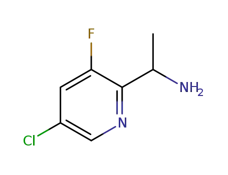 Molecular Structure of 1384264-43-0 (1-(5-chloro-3-fluoropyridin-2-yl)ethanamine)