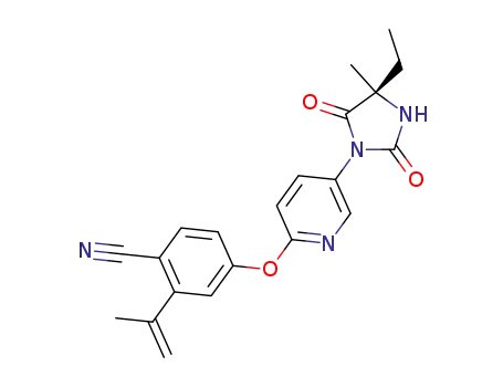 4-({5-[(4R)-4-ethyl-4-methyl-2,5-dioxo-1-imidazolidinyl]-2-pyridinyl}oxy)-2-(1-methylethenyl)benzonitrile