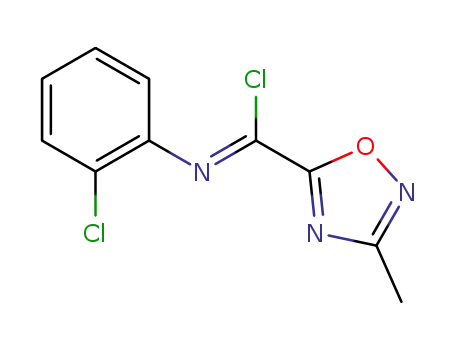 (Z)-2-chloro-N-(chloro(3-methyl-1,2,4-oxadiazol-5-yl)methylene)benzenamine