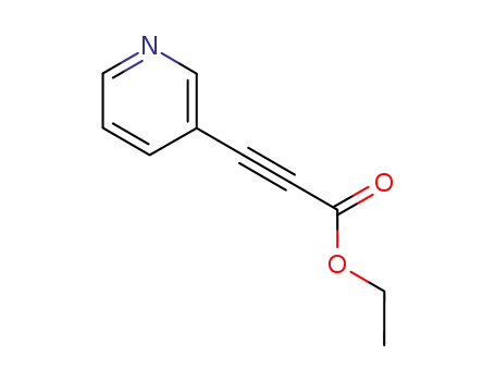 Molecular Structure of 59608-03-6 (2-Propynoic acid, 3-(3-pyridinyl)-, ethyl ester)