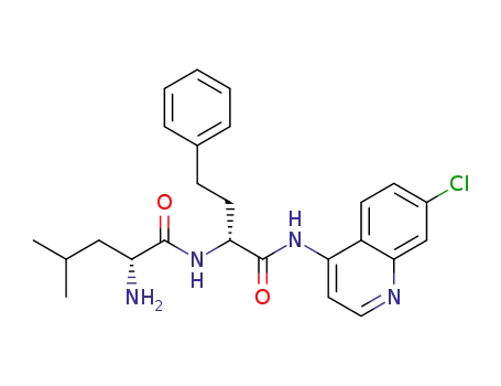 (R)-2-amino-N-((R)-1-((7-chloroquinolin-4-yl)amino)-1-oxo-4-phenylbutan-2-yl)-4-methyl-pentanamide