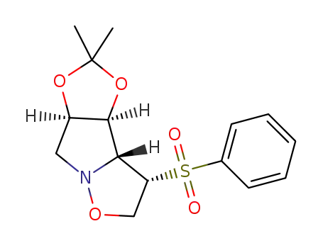 (3S,3aR,4S,5R)-3-phenylsulfonyl-4,5-isopropylidenedioxy-hexahydropyrrolo[1,2-b]isoxazole