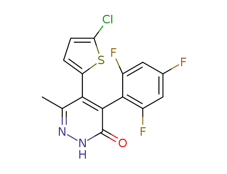 5-(5-chloro-thiophen-2-yl)-6-methyl-4-(2,4,6-trifluoro-phenyl)-2H-pyridazin-3-one