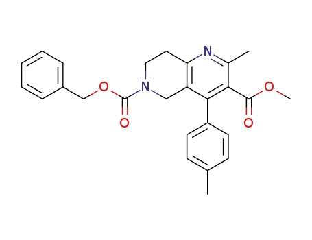 6-benzyl 3-methyl 2-methyl-4-(p-tolyl)-7,8-dihydro-1,6-naphthyridine-3,6(5H)-dicarboxylate