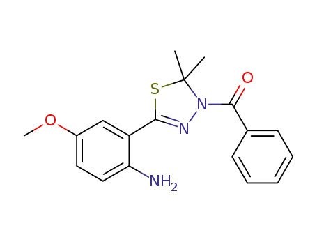 5-(2-amino-5-methoxyphenyl)-3-benzoyl-2,2-dimethyl-2,3-dihydro-1,3,4-thiadiazole