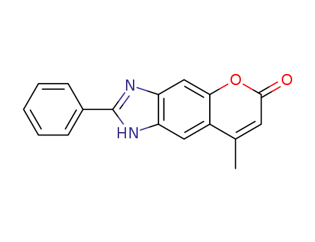 Molecular Structure of 1415908-41-6 (8-methyl-2-phenylchromeno[7,6-d]imidazol-6(3H)-one)