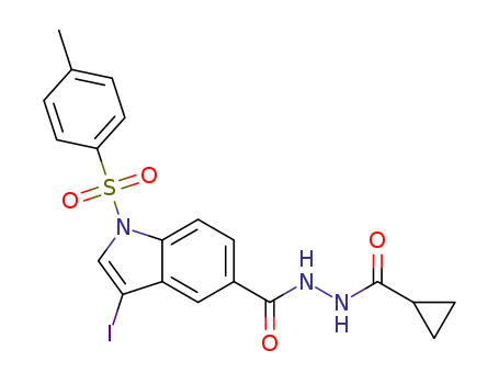 N'-(cyclopropanecarbonyl)-3-iodo-1-tosyl-1H-indole-5-carbohydrazide