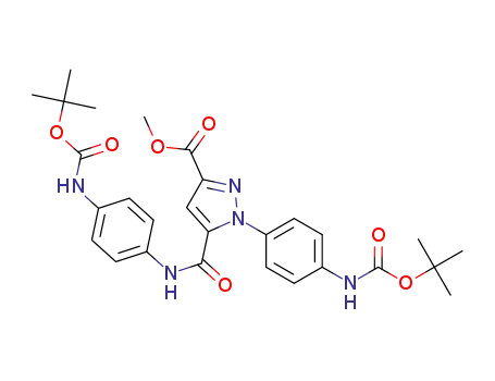 methyl 1-(4-((tert-butoxycarbonyl)amino)phenyl)-5-((4-((tert-butoxycarbonyl)amino)phenyl)carbamoyl)-1H-pyrazole-3-carboxylate