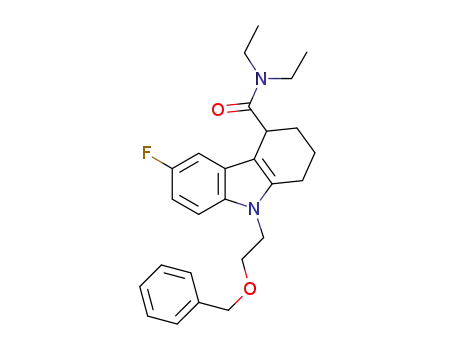 9-(2-benzyloxy-ethyl)-6-fluoro-2,3,4,9-tetrahydro-1H-carbazole-4-carboxylic acid diethylamide