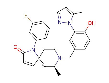 (5R,7S)-1-(3-fluorophenyl)-8-[4-hydroxy-3-(5-methyl-1H-pyrazol-1-yl)benzyl]-7-methyl-1,8-diazaspiro[4.5]dec-3-en-2-one
