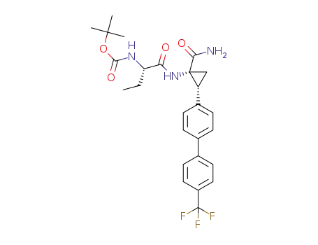 tert-butyl (S)-1-((1R,2R)-1-carbamoyl-2-(4'-(trifluoromethyl)biphenyl-4-yl)cyclopropylamino)-1-oxobutan-2-ylcarbamate