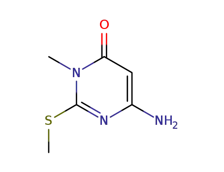 Molecular Structure of 54030-56-7 (6-Amino-2-methylthio-3-methyluracil)