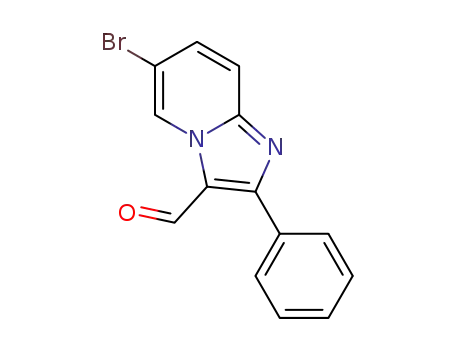 Molecular Structure of 725253-27-0 (6-Bromo-2-phenyl-imidazo[1,2-a]pyridine-3-carboxaldehyde)