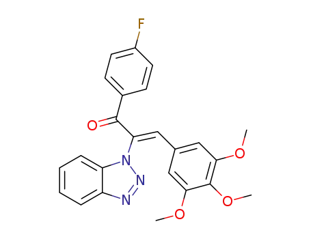 2-(1H-benzotriazol-1-yl)-1-(4-fluorophenyl)-3-(3,4,5-trimethoxyphenyl)prop-2-en-1-one