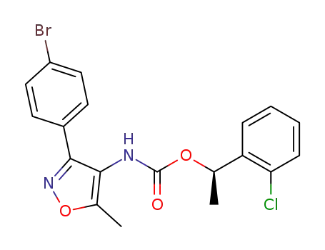 [3-(4-bromo-phenyl)-5-methyl-isoxazol-4-yl]-carbamic acid (R)-1-(2-chloro-phenyl)-ethyl ester