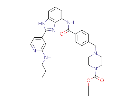 tert-butyl 4-(4-(2-(2-(propylamino)pyridin-4-yl)-1H-benzo[d]imidazol-4-ylcarbamoyl)benzyl)piperazine-1-carboxylate