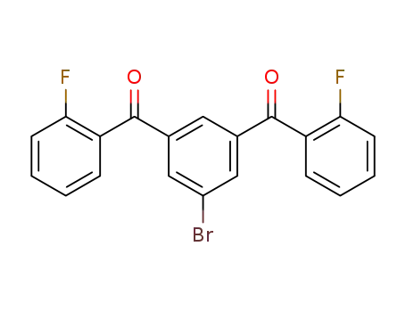 Molecular Structure of 1458033-50-5 (1,3-bis(2-fluorobenzoyl)-5-bromobenzene)