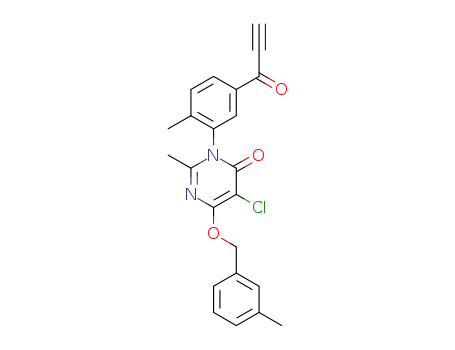 5-chloro-2-methyl-6-(3-methyl-benzyloxy)-3-(2-methyl-5-propynoyl-phenyl)-3H-pyrimidin-4-one
