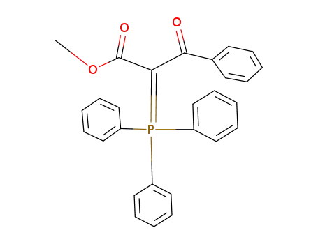 Molecular Structure of 54557-00-5 (Benzenepropanoic acid, b-oxo-a-(triphenylphosphoranylidene)-, methyl
ester)