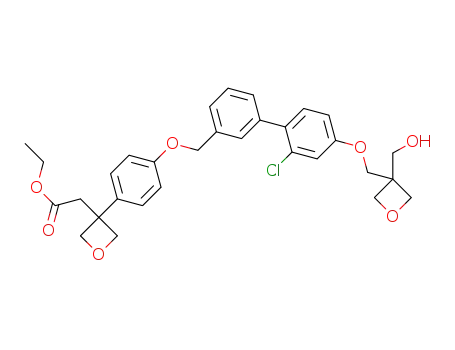 ethyl 2-(3-(4-((2'-chloro-4'-((3-(hydroxymethyl)oxetan-3-yl)methoxy)-[1,1'-biphenyl]-3-yl)methoxy)phenyl)oxetan-3-yl)acetate