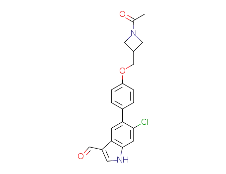 5-{4-[(1-acetylazetidin-3-yl)methoxy]phenyl}-6-chloro-1H-indole-3-carbaldehyde