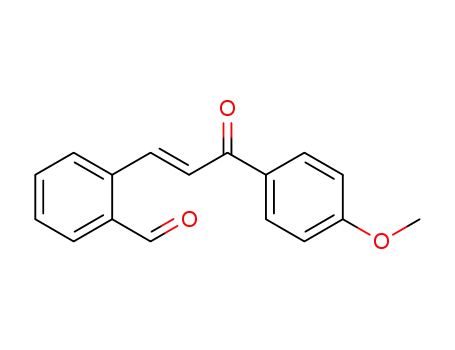 Molecular Structure of 1258512-07-0 ((E)-2-(3-(4-methoxyphenyl)-3-oxoprop-1-en-1-yl)benzaldehyde)