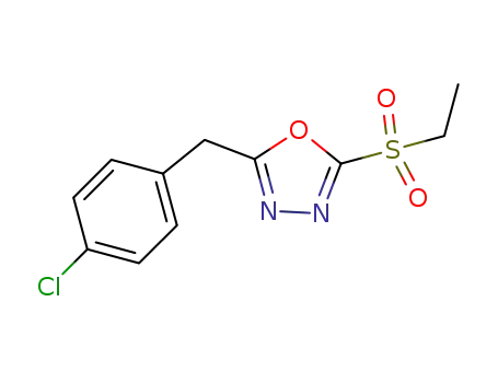 Molecular Structure of 1309582-33-9 (2-ethylsulfonyl-5-(4-chlorobenzyl)-1,3,4-oxadiazole)