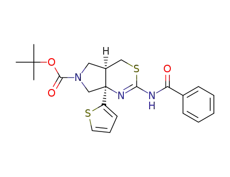 tert-butyl (4aR,7aR)-2-benzamido-7a-(2-thienyl)-4,4a,5,7-tetrahydropyrrolo[3,4-d][1,3]thiazine-6-carboxylate