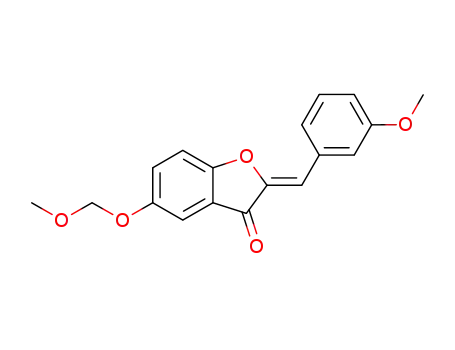Molecular Structure of 1311272-27-1 ((Z)-2-(3-methoxybenzylidene)-5-(methoxymethoxy)benzo[b]furan-3-one)