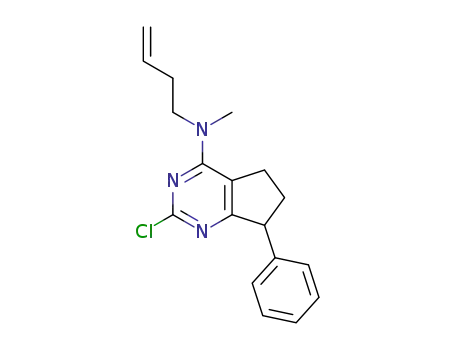 Molecular Structure of 1356009-72-7 (N-(but-3-enyl)-2-chloro-N-methyl-7-phenyl-6,7-dihydro-5H-cyclopenta[d]pyrimidin-4-amine)