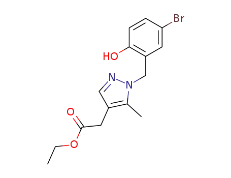 [1-(5-bromo-2-hydroxy-benzyl)-5-methyl-1H-pyrazol-4-yl]acetic acid ethyl ester