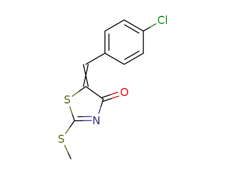 2-methylthio-5-p-chlorophenylmethylene-thiazolinone-4