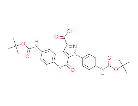1-(4-((tert-butoxycarbonyl)amino)phenyl)-5-((4-((tert-butoxycarbonyl)amino)phenyl)carbamoyl)-1H-pyrazole-3-carboxylic acid