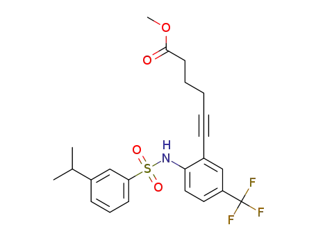 6-[2-(((3-(1-Methylethyl)phenyl)sulphonyl)amino]-5-(trifluoro-methyl)phenyl]-5-hexynoic acid, methyl ester