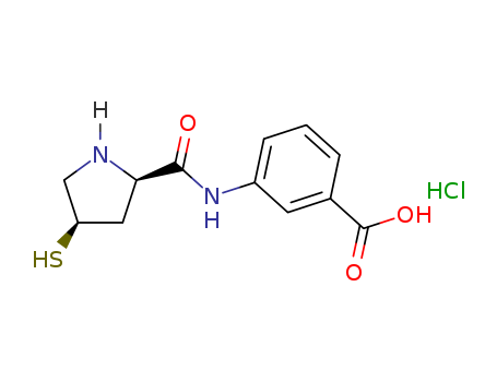 3-[(2S,4S)-4-Mercaptopyrrolidine-2-carboxamido]benzoic acid hydrochloride