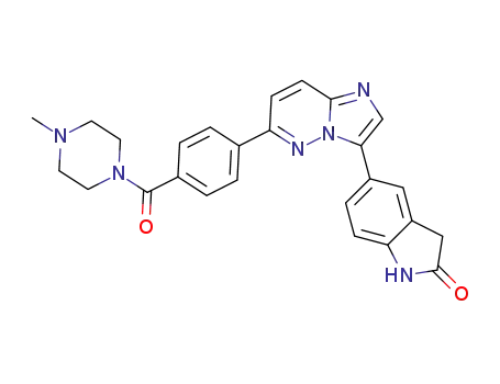 5-(6-(4-(4-methylpiperazine-1-carbonyl)phenyl)imidazo[1,2-b]pyridazin-3-yl)indolin-2-one