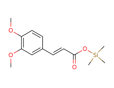 Molecular Structure of 27750-71-6 (3-[3,4-Dimethoxyphenyl]propenoic acid trimethylsilyl ester)