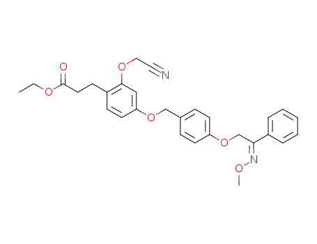 ethyl 3-{2-(cyanomethoxy)-4-[(4-{[(2Z)-2-(methoxyimino)-2-phenylethyl]oxy}benzyl)oxy]phenyl}propanoate
