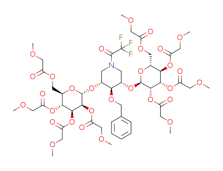 N-trifluoroacetamido-3-O-benzyl-2,4-bis-O-(2,3,4,6-tetra-O-methoxyacetyl-α-D-mannopyranosyl)-1,5-dideoxy-1,5-iminoxylitol