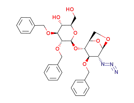 (2,3-di-O-benzyl-β-D-glucopyranosyl)-O-(1→4)-1,6-anhydro-2-azido-3-O-benzyl-2-deoxy-β-D-glucopyranose