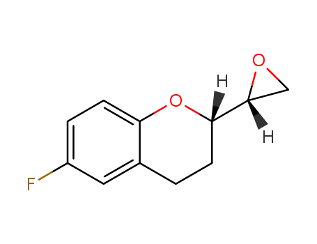 2H-1-Benzopyran, 6-fluoro-3,4-dihydro-2-(2R)-oxiranyl-, (2R)-rel-