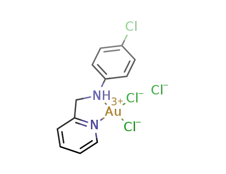 C<sub>12</sub>H<sub>11</sub>AuCl<sub>3</sub>N<sub>2</sub><sup>(1+)</sup>*Cl<sup>(1-)</sup>