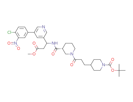 tert-butyl 4-{3-[(3R)-3-({1-[5-(4-chloro-3-nitrophenyl)pyridin-3-yl]-3-methoxy-3-oxopropyl}carbamoyl)piperidin-1-yl]-3-oxopropyl}piperidine-1-carboxylate