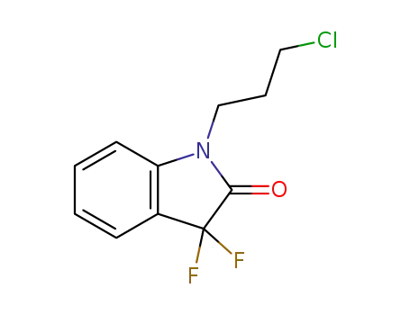 Molecular Structure of 1352949-54-2 (1-(3-chloropropyl)-3,3-difluoroindolin-2-one)