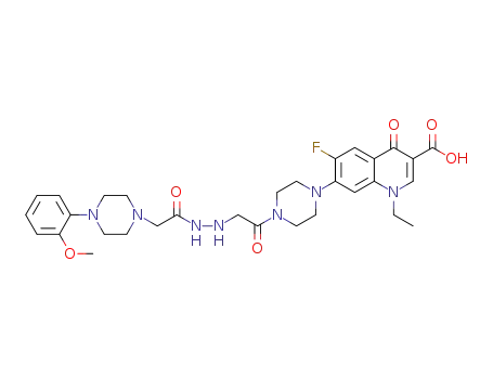 1-ethyl-6-fluoro-7-{4-[(2-{[4-(2-methoxyphenyl)piperazin-1-yl]acetyl}hydrazino)acetyl]piperazin-1-yl}-4-oxo-1,4-dihydroquinoline-3-carboxylic acid